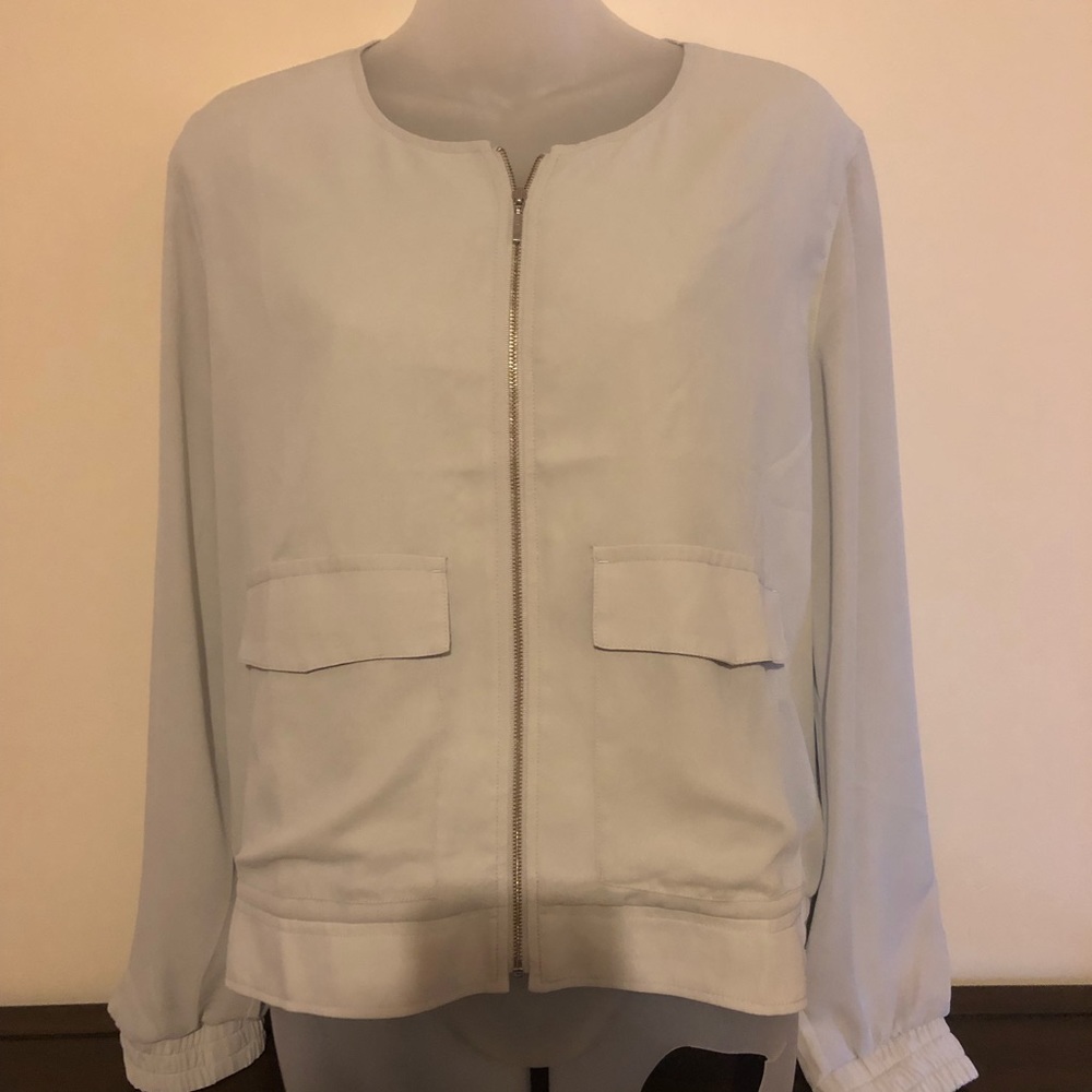 Jcrew lightweight jackrt, light blue, size L